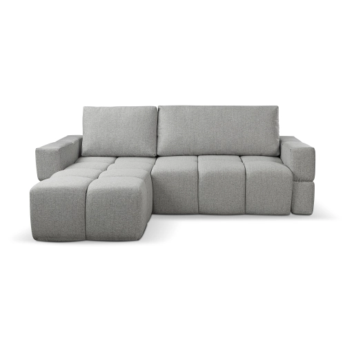 Fumo Komfortowa sofa narożna pikowana Tkanina Neve 83