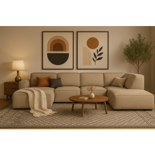 Olio Riserva Narożnik wypoczynkowy w kształcie litery U Tkanina Raven 30