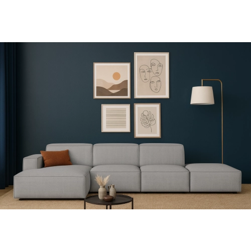 Olio Classico Komfortowy narożnik wypoczynkowy Tkanina Raven 7