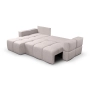 Fumo Komfortowa sofa narożna pikowana Tkanina Neve 04