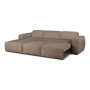 Hudson Nowoczesny narożnik wypoczynkowy z funkcją spania Tkanina Haga 39