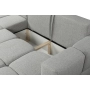 Fumo Komfortowa sofa narożna pikowana Tkanina Neve 83