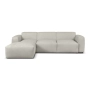 Hudson Nowoczesny narożnik wypoczynkowy z funkcją spania Tkanina Fjord 08