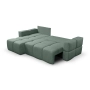 Fumo Komfortowa sofa narożna pikowana Tkanina Neve 34