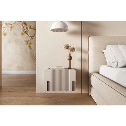 Szafka nocna Malmi 45 cm wisząca z szufladą - kaszmir / czarny