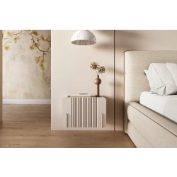 Szafka nocna Malmi 45 cm wisząca z szufladą - kaszmir / złoty