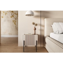 Szafka nocna z szufladą Malmi 45 cm - kaszmir / czarne nóżki