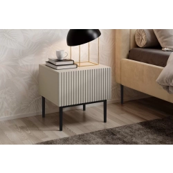 Zestaw szafek nocnych Nicole 46 cm - kaszmir / czarne nóżki