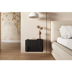 Szafka nocna Malmi 45 cm wisząca z szufladą - czarny mat / czarny