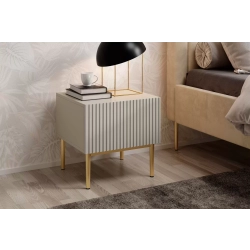 Zestaw szafek nocnych Nicole 46 cm - kaszmir / złote nóżki