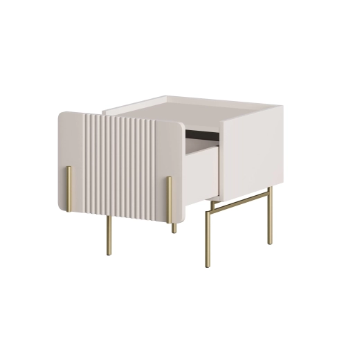 Szafka nocna Malmi 45 cm z szufladą - kaszmir / złote nóżki