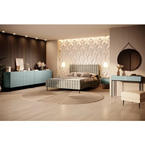 Zestaw 2 szt. szafka nocna wisząca Nicole z szufladą - szałwia - Limitowana oferta