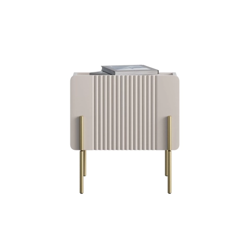 Szafka nocna Malmi 45 cm z szufladą - kaszmir / złote nóżki