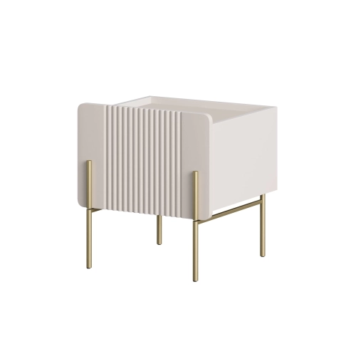 Szafka nocna Malmi 45 cm z szufladą - kaszmir / złote nóżki