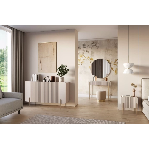 Szafka nocna Malmi 45 cm z szufladą - kaszmir / złote nóżki