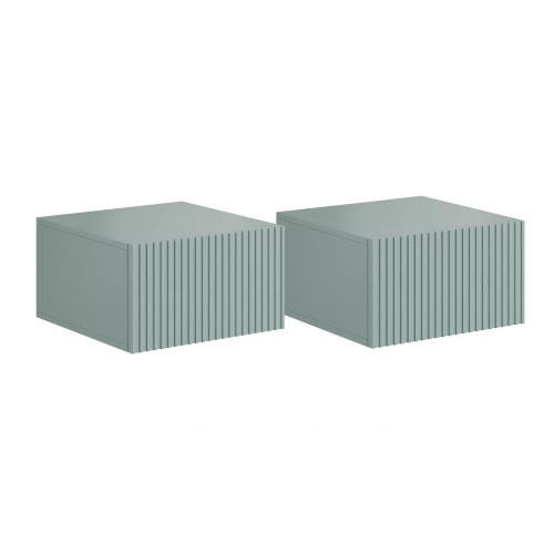 Zestaw 2 szt. szafka nocna wisząca Nicole z szufladą - szałwia - Limitowana oferta