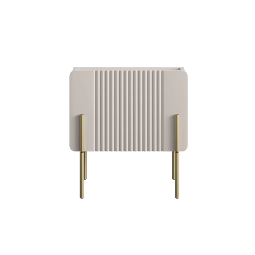 Szafka nocna Malmi 45 cm z szufladą - kaszmir / złote nóżki