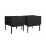 Zestaw szafek nocnych Nicole 46 cm - czarny / czarne nóżki