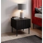 Zestaw szafek nocnych Nicole 46 cm - czarny / czarne nóżki