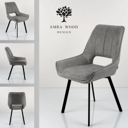 Krzesło DELUXE KR-186 Tkanina STRONG 14 Noga Metalowa