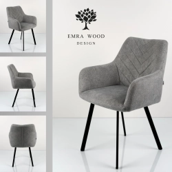 Krzesło DELUXE KR-163 Tkanina STRONG 14 Noga Metalowa