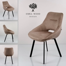 Krzesło DELUXE KR-190 Tkanina  Noga Metalowa