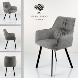 Krzesło DELUXE KR-174 Tkanina STRONG 14 Noga Metalowa