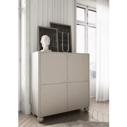 Kredens dwudrzwiowy z dwoma ukrytymi szufladami Sonatia II 120 cm - kaszmir