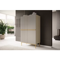 Kredens Szafka Nicole 100 cm - kaszmir / złote nóżki