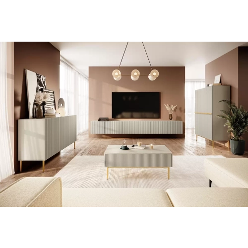 Kredens Szafka Nicole 100 cm - kaszmir / złote nóżki