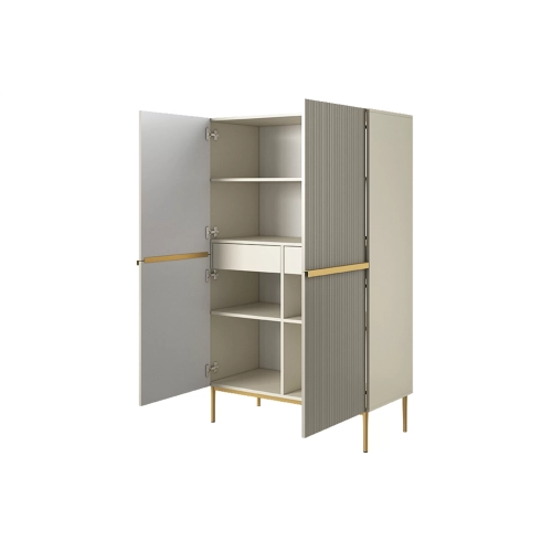 Kredens Szafka Nicole 100 cm - kaszmir / złote nóżki