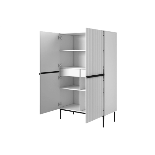 Kredens Szafka Nicole 100 cm - czarny mat  / złote czarne