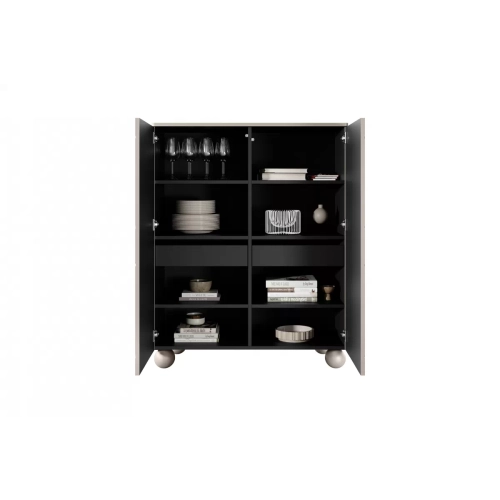 Kredens dwudrzwiowy z dwoma ukrytymi szufladami Sonatia II 120 cm - kaszmir