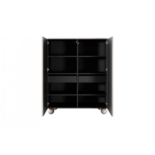 Kredens dwudrzwiowy z dwoma ukrytymi szufladami Sonatia II 120 cm - kaszmir