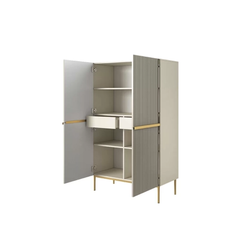 Kredens Szafka Nicole 100 cm - kaszmir / złote nóżki