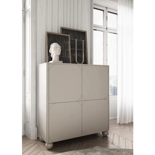 Kredens dwudrzwiowy z dwoma ukrytymi szufladami Sonatia II 120 cm - kaszmir