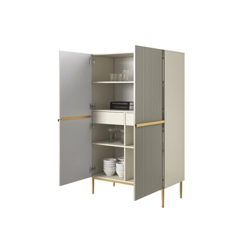 Kredens Szafka Nicole 100 cm - kaszmir / złote nóżki