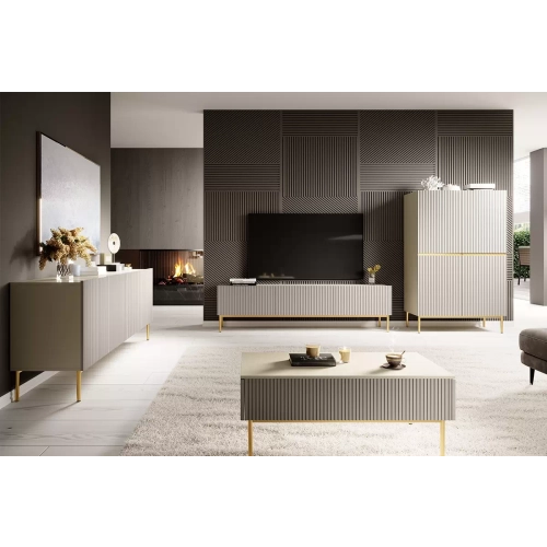 Kredens Szafka Nicole 100 cm - kaszmir / złote nóżki