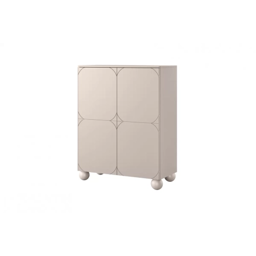 Kredens dwudrzwiowy z dwoma ukrytymi szufladami Sonatia II 120 cm - kaszmir