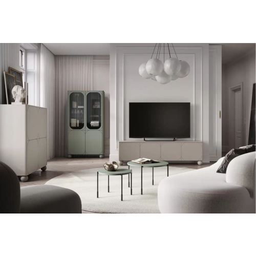 Kredens dwudrzwiowy z dwoma ukrytymi szufladami Sonatia II 120 cm - kaszmir