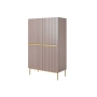 Kredens Szafka Nicole 100 cm - antyczny róż / złote nóżki