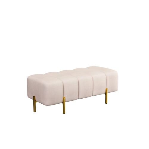 Pufa Bubble tapicerowana – nowoczesna pufa premium – nogi złote / czarne / srebrne