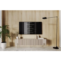 Szafka RTV Malmi 200 cm - kaszmir / złote nóżki