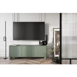 Szafka RTV trzydrzwiowa Sonatia II na nogach kulach 150 cm - oliwka