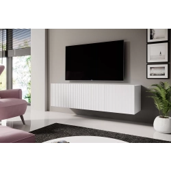 Szafka RTV wisząca Nicole 150 cm z szufladą - biały mat