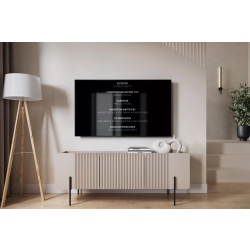 Szafka RTV Malmi 150 cm - kaszmir / czarne nóżki