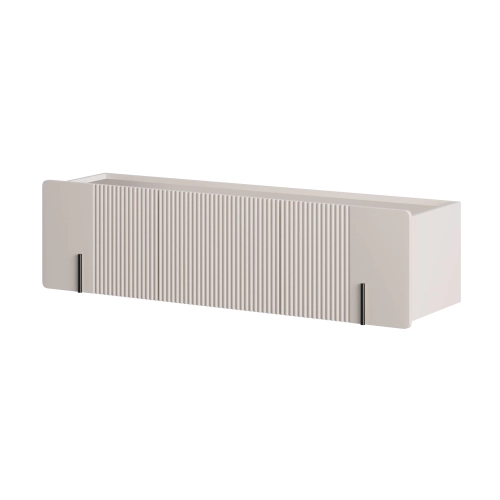 Szafka RTV Malmi 150 cm wisząca - kaszmir / czarny