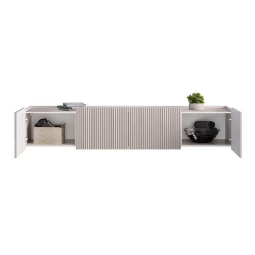 Szafka RTV wisząca Malmi 200 cm - kaszmir / czarny