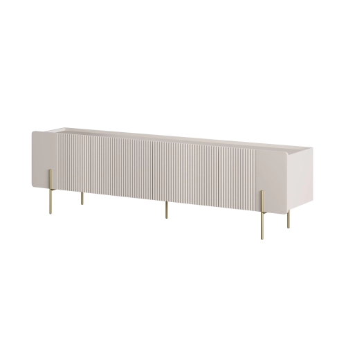 Szafka RTV Malmi 200 cm - kaszmir / złote nóżki