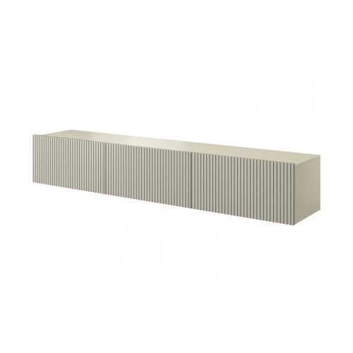 Szafka RTV Nicole 200 cm wisząca z szufladą - kaszmir mat